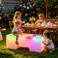 Fournisseur d'équipements interactifs LED multijoueurs : Table et tabouret 2-en-1 lumineux et tactile pour enfants
