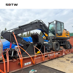 Envío gratis EPA Excavadora <span class=keywords><strong>18Ton</strong></span> 15 Ton 133kw Cummin Engine Wheel Digger Farm <span class=keywords><strong>Mini</strong></span> Bagger <span class=keywords><strong>Mini</strong></span> Excavadora con cubo de pulgar - Product Image 1