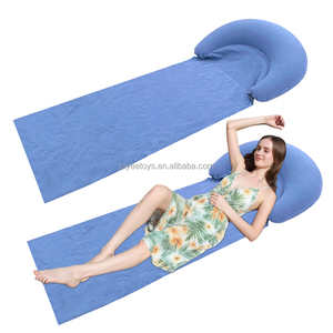 Joyee, venta al por mayor, cómoda alfombra de <span class=keywords><strong>playa</strong></span> inflable flocada impermeable con respaldo, alfombrillas inflables, <span class=keywords><strong>almohada</strong></span> inflable - Product Image 2
