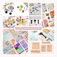 Ensemble de timbres en caoutchouc en bois de modèle de dessin animé de thème de boulangerie mignon personnalisé de fournisseur de la Chine pour l'activité quotidienne faite à la main de décoration de bricolage