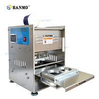 Machine de scellage semi-automatique pour barquettes en aluminium BANMO, contrôle numérique de la température, scelleuse pour boîtes à lunch, 600W 220V