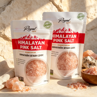 Sachet Doypack Personnalisé Imprimé avec Fenêtre Transparente et Fermeture Zip Refermable pour Emballage Alimentaire de Sel Rose de l'Himalaya, Grains et Haricots