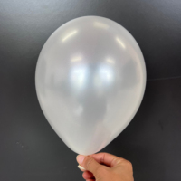 Duile 10 Pouces 220 Grammes Ballons de Baudruche Métalliques Blanc Nacré Haorun R10 pour Fête d'Anniversaire ou Décoration Extérieure