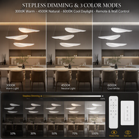 Lustre LED moderne en acrylique blanc en forme de feuille volante, design Diphy Petal, pour salon de villa