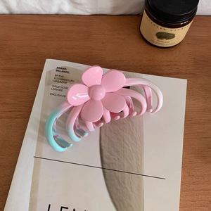 Moda lindo rosa azul Corazón horquilla niña diseño de lazo de gran tamaño Clip de tiburón accesorios para el cabello con estilo geométrico - Product Image 5