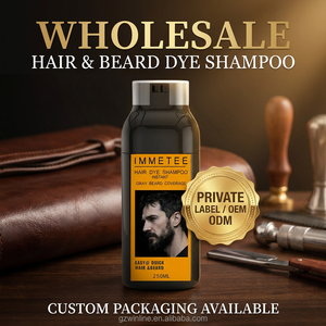 IMMETEE <span class=keywords><strong>Champú</strong></span> Tinte Instantáneo para el Cabello de 250ml, Cobertura de Barba Gris para Hombres, <span class=keywords><strong>Champú</strong></span> Colorante Herbal Sin Amoniaco, Marca Privada - Product Image 1