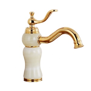 Robinet <span class=keywords><strong>mitigeur</strong></span> de <span class=keywords><strong>lavabo</strong></span> en laiton doré, prix d'usine, bon marché en laiton doré Jade robinet de <span class=keywords><strong>lavabo</strong></span> en marbre D8916 - Product Image 5