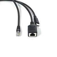 Câble adaptateur OEM USB Type C vers RJ12 6P6C avec prise femelle RJ12, assemblage de câble personnalisé
