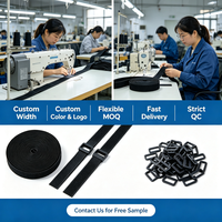 Attache-câbles réutilisable à boucle auto-agrippante avec boucle en plastique, sangles Velcro à découper sur mesure pour la gestion des câbles à la maison, au bureau et en voiture