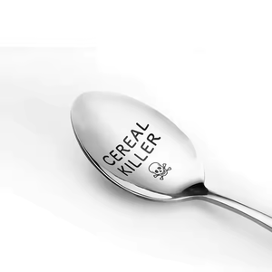 Nuovo Cucchiaio Personalizzato con Logo e Testo, Ecologico, Lavabile in Lavastoviglie, Sostenibile, Regalo per Coppie e Matrimoni, in Acciaio Inossidabile Argento per Cena - Product Image 4