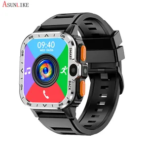 PGD đồng hồ vuông 4G Android Smartwatch 4 + 64GB Dual Camera Sim Thẻ Wifi GPS người đàn ông Đồng hồ