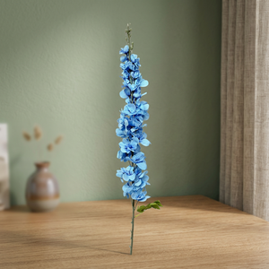 Fleur artificielle en soie bleue pivoine avec feuilles, faite à la main, pour mariage AFF-Stick-6.3 - Product Image 3