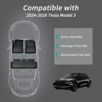 Tapis de sol de voiture 3D TPE de luxe de haute qualité, imperméables à toutes les saisons, accessoires intérieurs pour Tesla Model 3 Highland 2024-2026