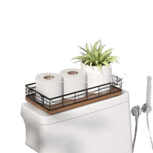 Wooden <b>Storage</b> <b>Tray</b> Rectangle 4-7 Compartments Easy To Clean Standing Type For Bathroom Countertop Organizing Miscellaneous - Product Image 2