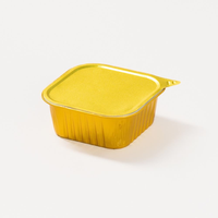 Contenant en aluminium pour gâteaux et desserts, moule en aluminium pour yaourt, moules de cuisson ronds jetables en aluminium, couvercle en plastique PET de qualité alimentaire