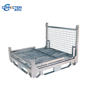 Mạ Kẽm Có Thể Gập Lại Có Thể Thu Gọn Kim Loại Thép Lưu Trữ Hàn Dây Lưới Lồng Dây <span class=keywords><strong>Container</strong></span> Cho Kho - Product Image 4