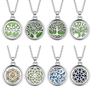 Aromatherapy <b>Essential</b> <b>Oil</b> <b>Diffuser</b> Necklace Life Tree Patterns Pendant - Product Image 4