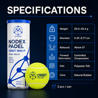 Nouvelle Arrivée - Balle de Padel en Caoutchouc Haute Élasticité et Résistance, Rose, Personnalisable avec Logo, en Boîte