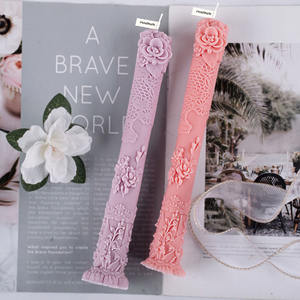 YS longue <span class=keywords><strong>tige</strong></span> Silicone <span class=keywords><strong>bougie</strong></span> moule rétro Relief Rose gypse décorations coulée moule bricolage aromathérapie <span class=keywords><strong>bougie</strong></span> faisant des fournitures - Product Image 3