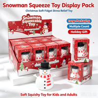 Jouet anti-stress souple et amusant en forme de bonhomme de neige avec chapeau haut, jouet sensoriel, décoration de Noël, cadeau pour enfants et adultes