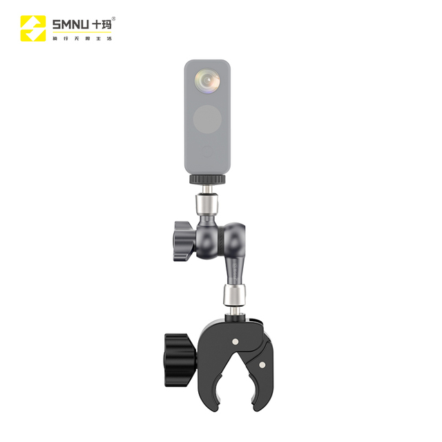 SMNU Magic Arm Edition Marine-Grade Aluminium One-Handed Operation Flexible Damping Camera Holder for Motorcycles