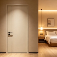 Porte en bois ignifugée UL pour hôtel, appartement, bureau, intérieur, insonorisée et résistante au feu, pour projets commerciaux et bâtiments, portes à peindre