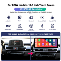 Écran tactile Android 14 8 cœurs 12,3 pouces, CarPlay automatique, BMW Série 2 F45/F46 NBT EVO 2012-2018, WiFi intégré pour radio Navi
