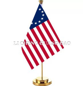 Bandera de Mesa Personalizada de Alta Calidad de Fábrica de Estados Unidos, Bandera de Escritorio Personalizada con Asta y Base para Decoración de Oficina, Hogar y Negocios - Product Image 6