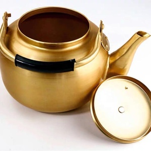 <span class=keywords><strong>Bouilloire</strong></span> en aluminium poli SL écologique <span class=keywords><strong>jaune</strong></span> avec bec verseur soudé pour cuisinière à gaz - Product Image 1