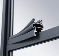 Ventanas abatibles antirrobo de seguridad mejorada Puerta de aluminio arqueada con sistema de bloqueo multipunto