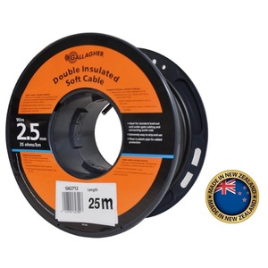 Cavo a Doppio Isolamento Gallagher 2.5mm Lunghezza 25m 35 Ohm/Km Conduttività per Recinzioni Elettriche Protezione da Fulmini e Messa a Terra - Product Image 1