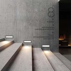 Lampe encastrée d'angle 2W LED étanche pour extérieur, éclairage paysager mural encastré - Product Image 4