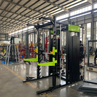 Equipo de Gimnasio Multifuncional de Acero para Uso Comercial, Conjunto de Entrenamiento Combinado Smith
