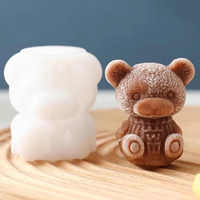 Moule à glaçons en silicone, plateau à glaçons 3D en forme d'ours, moule à boules de glace en silicone de qualité alimentaire, moule en silicone personnalisé pour whisky, café, lait