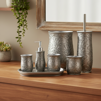 Nouveauté : Ensemble d'accessoires de salle de bain en résine, 5 pièces, design moderne, écologique, décoration intérieure