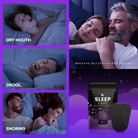 Bande adhésive transparente pour la bouche parfumée à la menthe et à la lavande, en silicone de qualité médicale, et bandes nasales, bande adhésive pour la bouche pour dormir avec huile essentielle