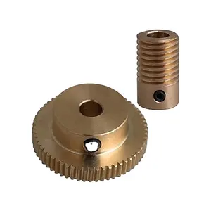 OEM Custom CNC Machining 40T Brass Gear Wheel worm gear screw shaft set Kits 1:40 Reduction Ratio Drive Gear Box