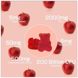 Etiqueta privada Keto ACV Gummies 2000mg Vinagre de sidra de manzana Magnesio para apoyar el control de peso Keto Candy - Product Image 4
