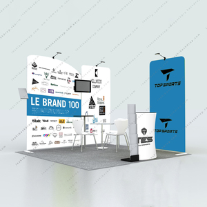 Custom Straight 10x10ft Wall Portable <span class=keywords><strong>Expo</strong></span> <span class=keywords><strong>Display</strong></span> Stands Cabina de exposición para Feria Comercial - Product Image 1