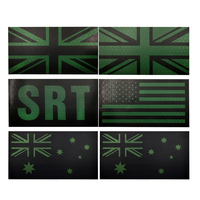 Multicam et Black Us Flag Ir Infrarouge Réfléchissant Patch Team Badge Inversé