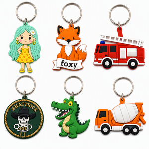 Llavero de PVC con icono personalizado en relieve, ideal para regalos promocionales, paquete a granel, diseño rápido, moldeado, venta directa de fábrica - Product Image 1