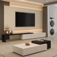 Meuble TV moderne minimaliste en bois sur pied pour salon, vente directe d'usine, conception gratuite, mobilier écologique pour la maison