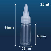 Bouteille compte-gouttes transparente en plastique de 5 ml à 250 ml pour peinture au sable, colle, lotion et pigment – Vente en gros