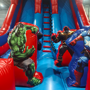 Thương mại Spiderman đôi trượt <span class=keywords><strong>Inflatable</strong></span> lâu đài cho trẻ em khổng lồ <span class=keywords><strong>Inflatable</strong></span> khô trượt với Blower - Product Image 3