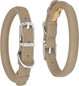 <span class=keywords><strong>Collar</strong></span> de Cuero Enrollado Nibao, Collares Suaves para Perros Pequeños, Medianos y Grandes, Cachorros - Product Image 3