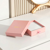 Boîte cadeau en carton recyclé robuste pour bijoux, avec poignée en ruban, forme personnalisable, vente en gros