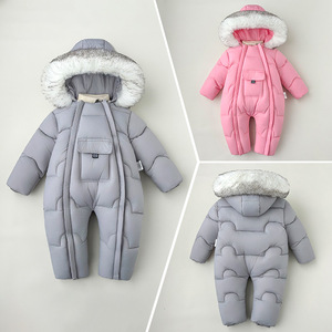Combinaison d'hiver épaissie pour garçons et filles, tenue chaude pour l'extérieur, combinaison pour filles - Product Image 5