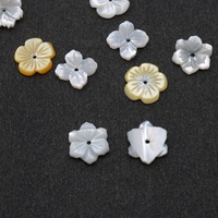 Perles de fleurs en coquillages naturels sculptés DIY en gros, différents styles au choix, 12 mm, 1932976