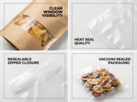 Sac pour frites surgelées – plastique personnalisé, qualité alimentaire, imprimable, avec fenêtre et scellé oreiller