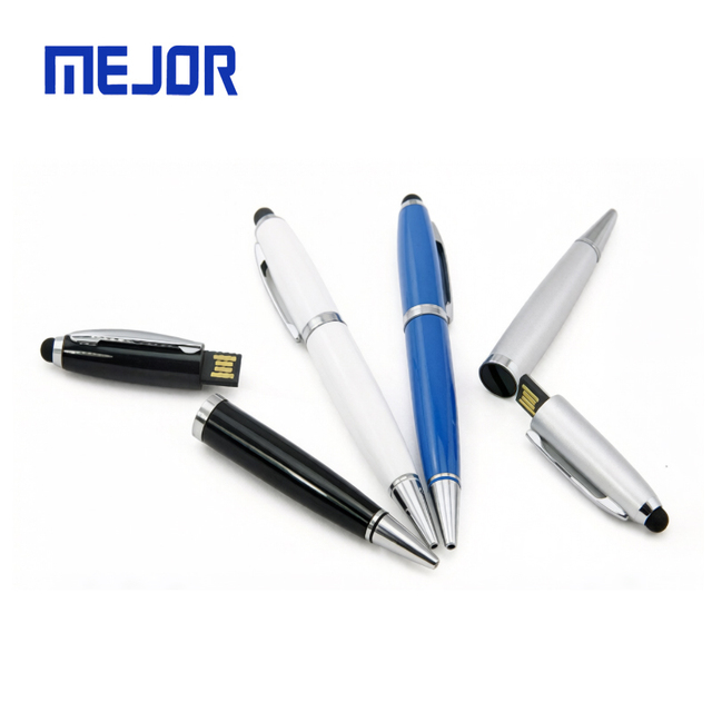 Hot Selling USB Pen Drive 3-in-1 Promotion Business Gift 4G Custom Logo Stylus BallPen Flash Drive